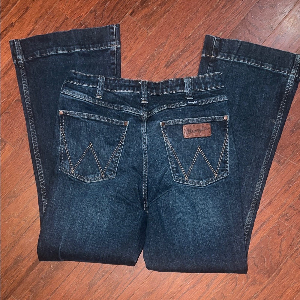 Wrangler Dark Blue Boot Cut Jeans